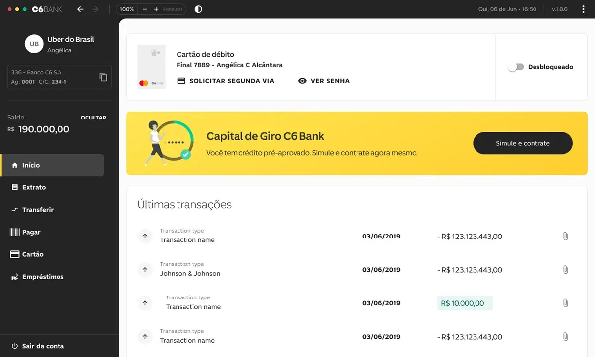 C6 Bank: Ecrãs 5/6